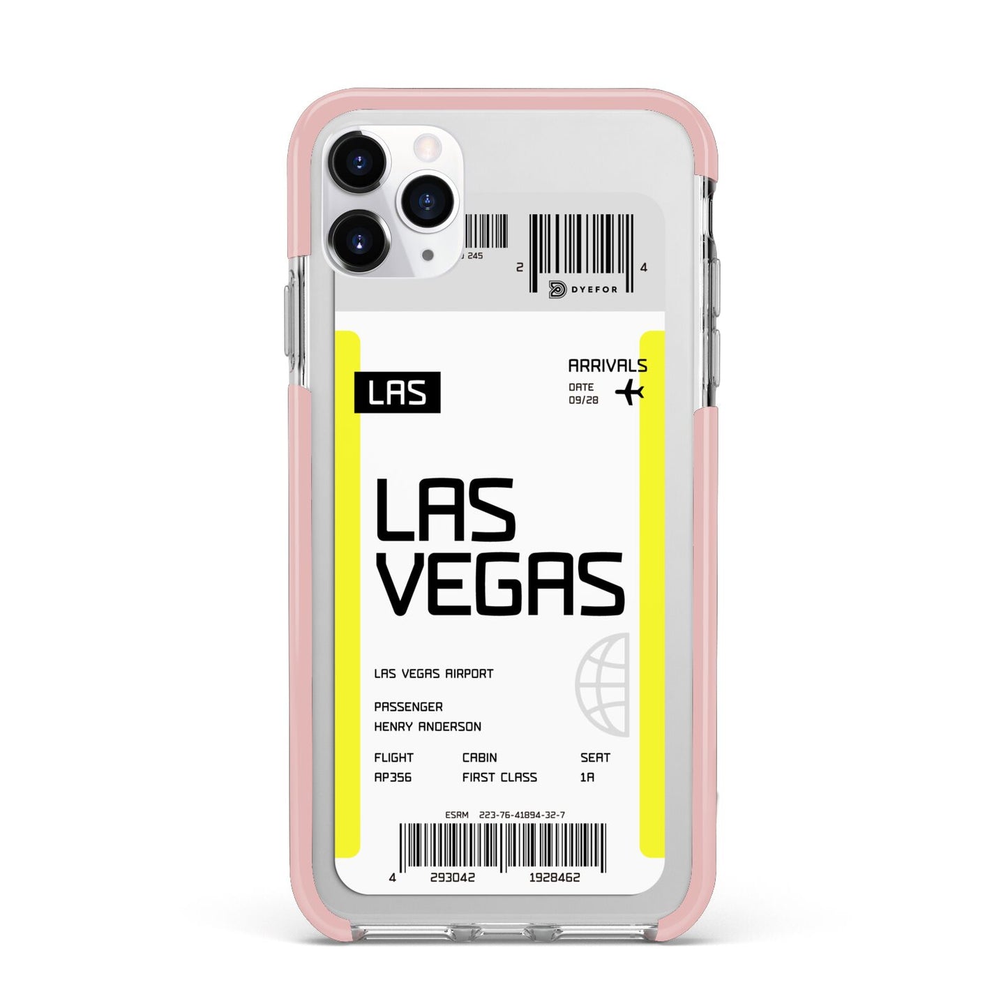 Boarding Pass iPhone 11 Pro Max Impact Pink Edge Case