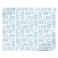 Bold Blue Repeating Name Personalised Wrapping Paper Alternative