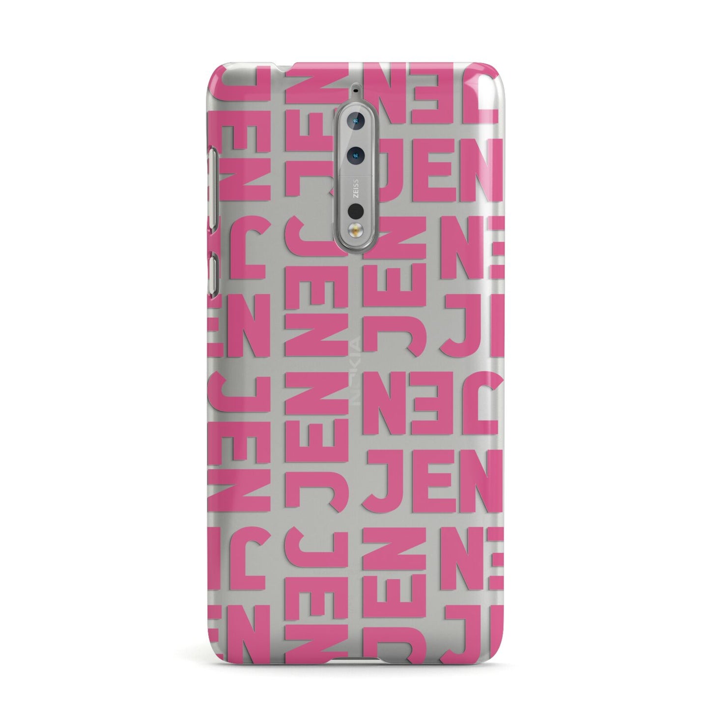 Bold Pink Repeating Name Nokia Case