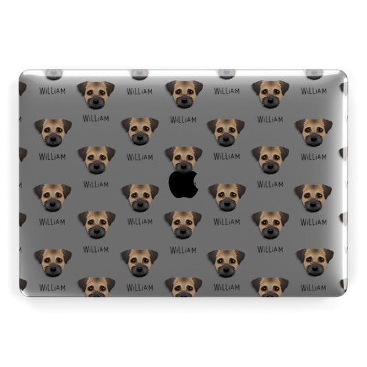 Border Terrier Icon with Name Apple MacBook Case