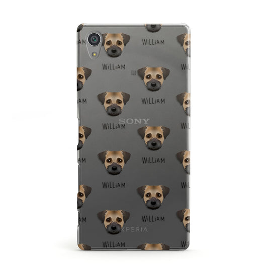 Border Terrier Icon with Name Sony Xperia Case