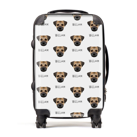 Border Terrier Icon with Name Suitcase