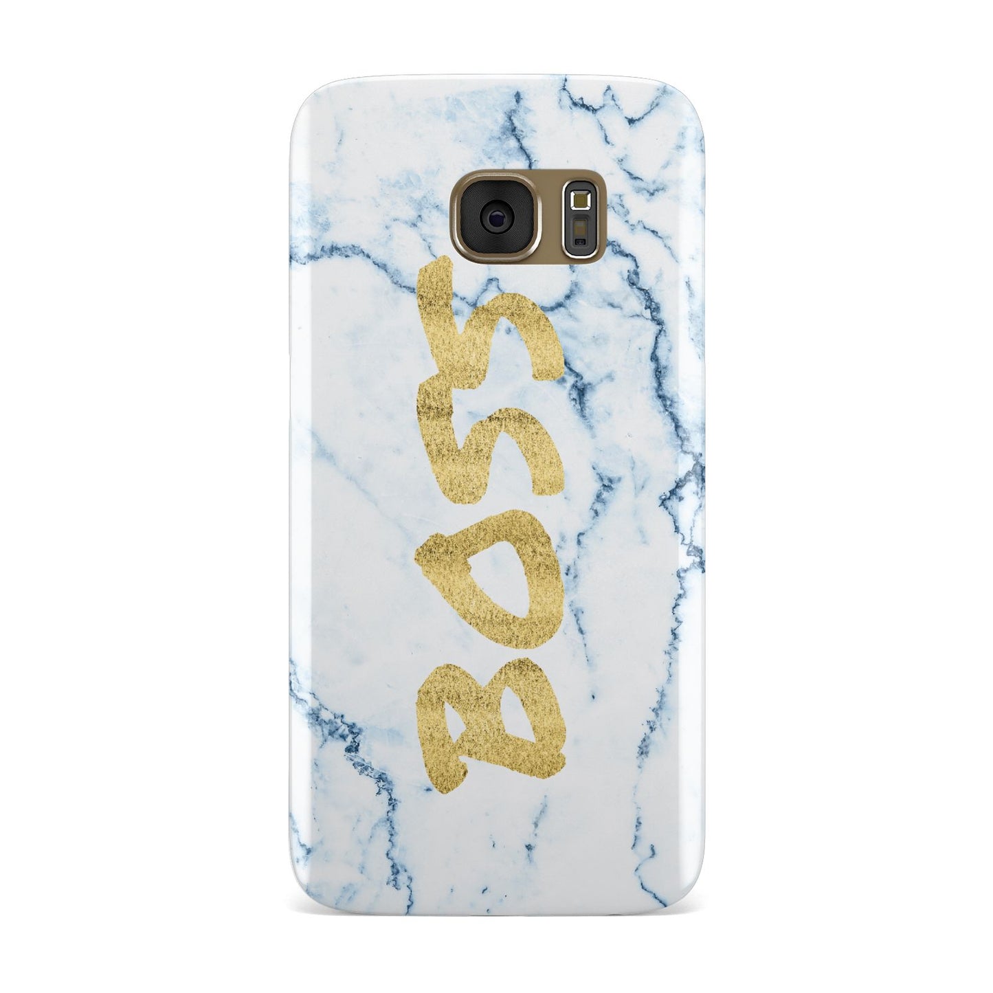 Boss Gold Blue Marble Effect Samsung Galaxy Case