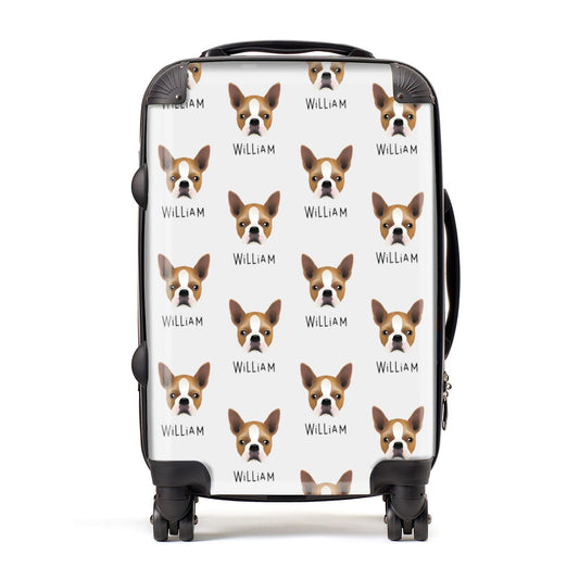 Boston Terrier Icon with Name Suitcase