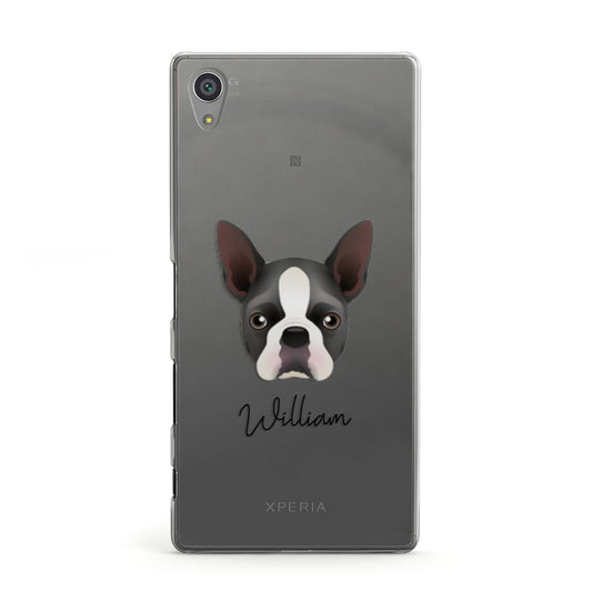 Boston Terrier Personalised Sony Xperia Case