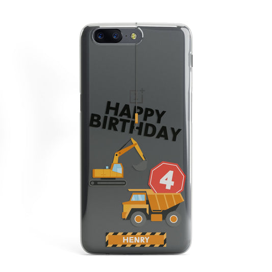 Boys Birthday Diggers Personalised OnePlus Case