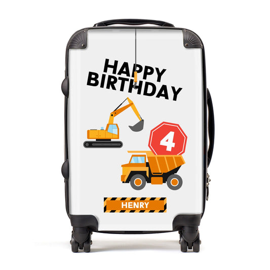 Boys Birthday Diggers Personalised Suitcase