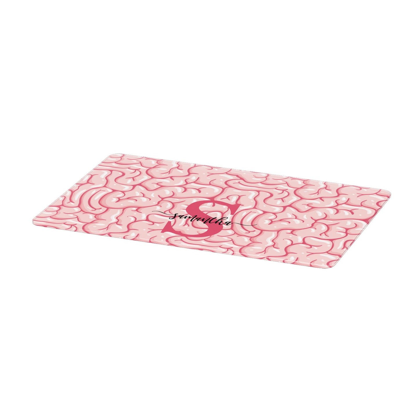 Brain Background with Monogram and Text Apple MacBook Case Only