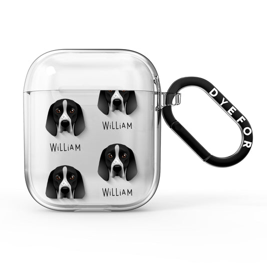 Braque D Auvergne Icon with Name AirPods Clear Case