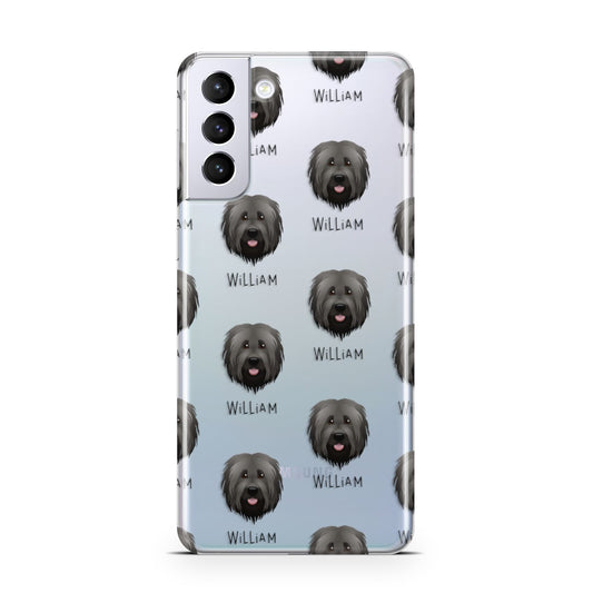 Briard Icon with Name Samsung S21 Plus Phone Case