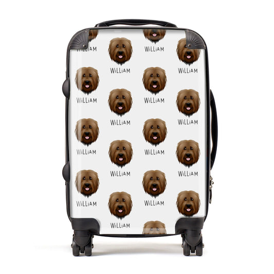 Briard Icon with Name Suitcase