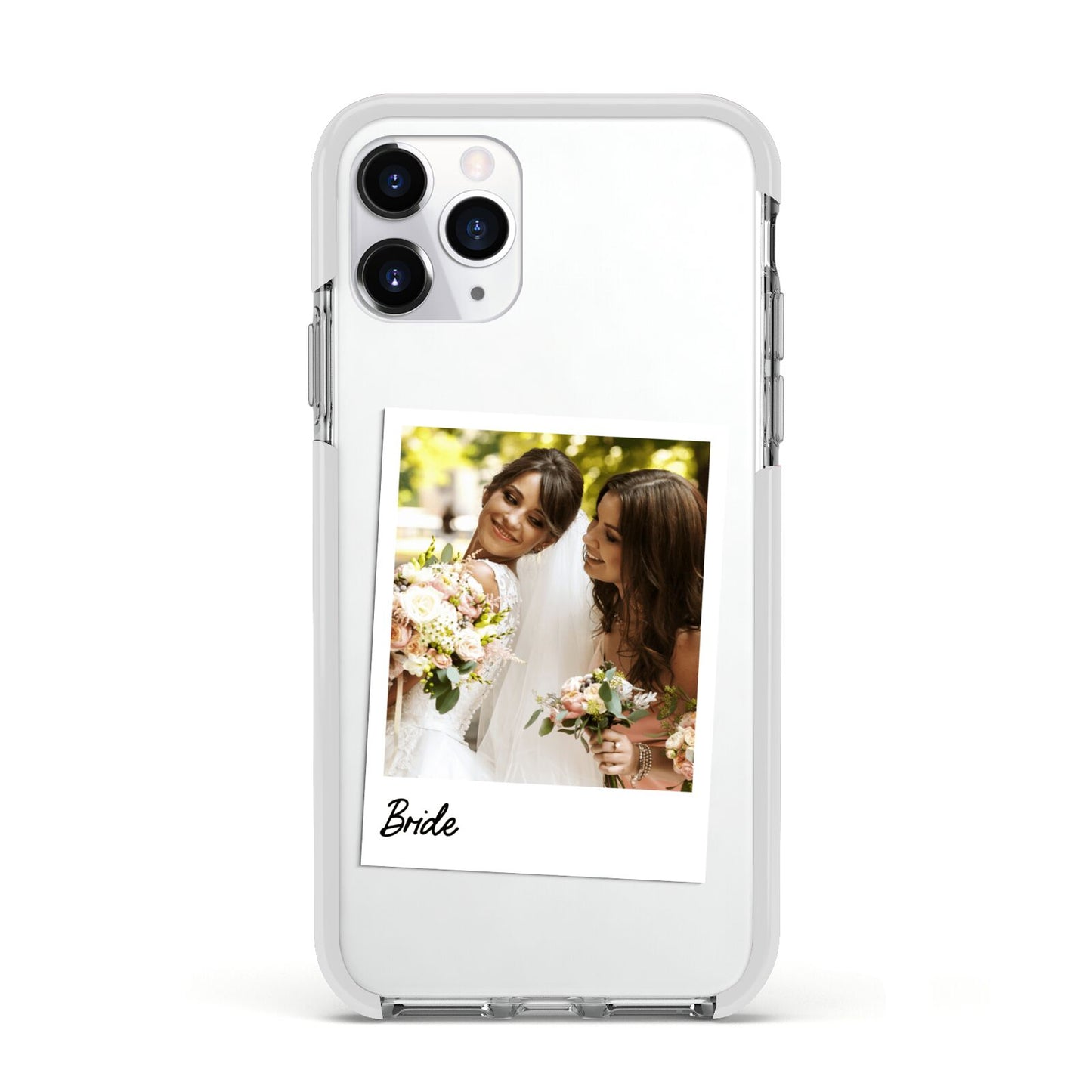 Bridal Photo Apple iPhone 11 Pro in Silver with White Impact Case