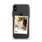 Bridal Photo Apple iPhone Xs Impact Case Pink Edge on Black Phone