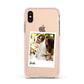 Bridal Photo Apple iPhone Xs Impact Case Pink Edge on Gold Phone
