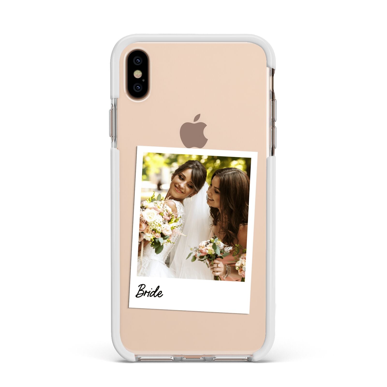 Bridal Photo Apple iPhone Xs Max Impact Case White Edge on Gold Phone