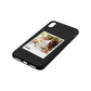 Bridal Photo Black Pebble Leather iPhone Xs Max Case Side Angle