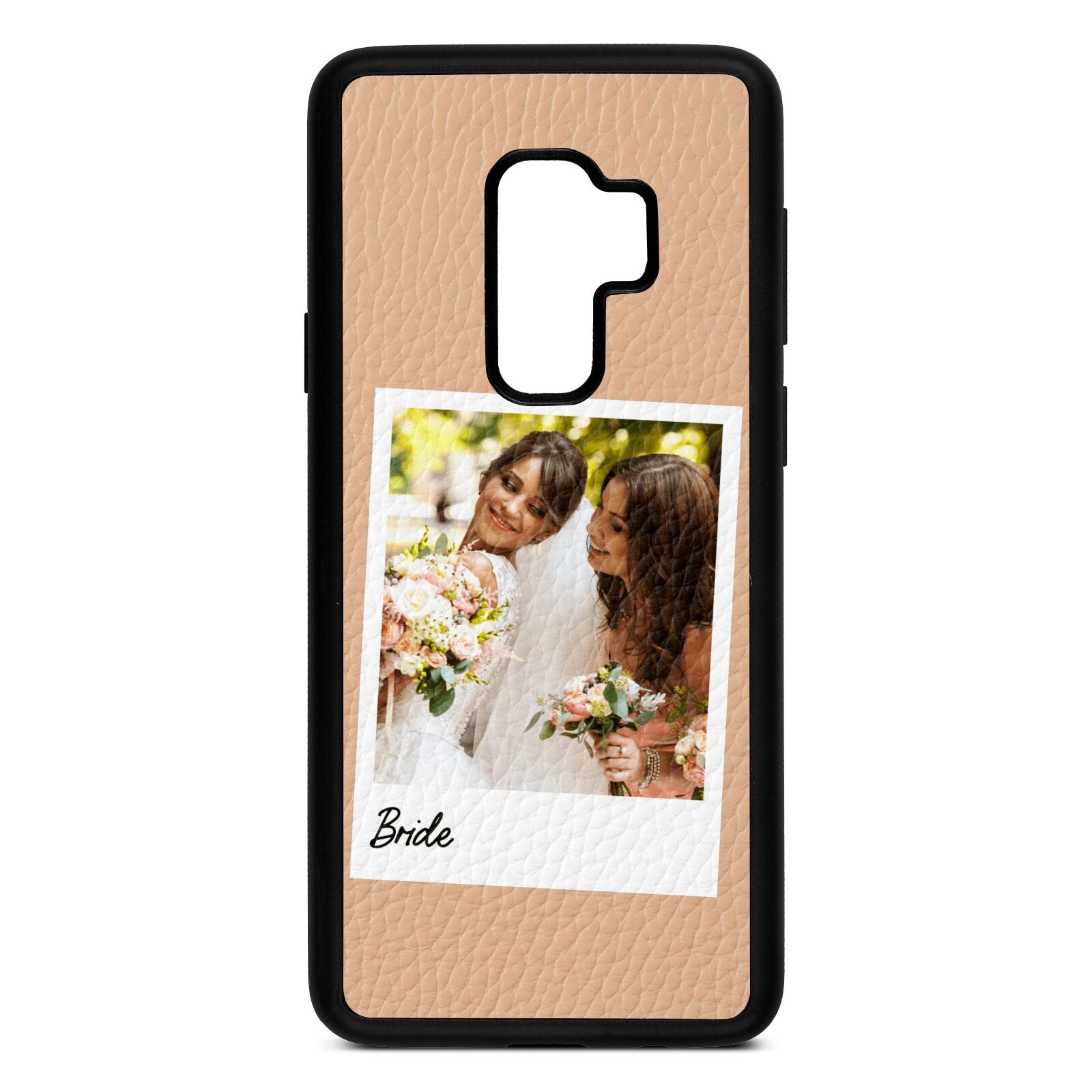 Bridal Photo Nude Pebble Leather Samsung S9 Plus Case