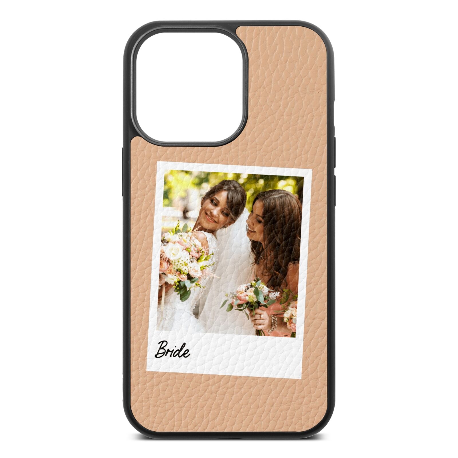 Bridal Photo Nude Pebble Leather iPhone 13 Pro Case