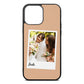 Bridal Photo Nude Pebble Leather iPhone 13 Pro Max Case