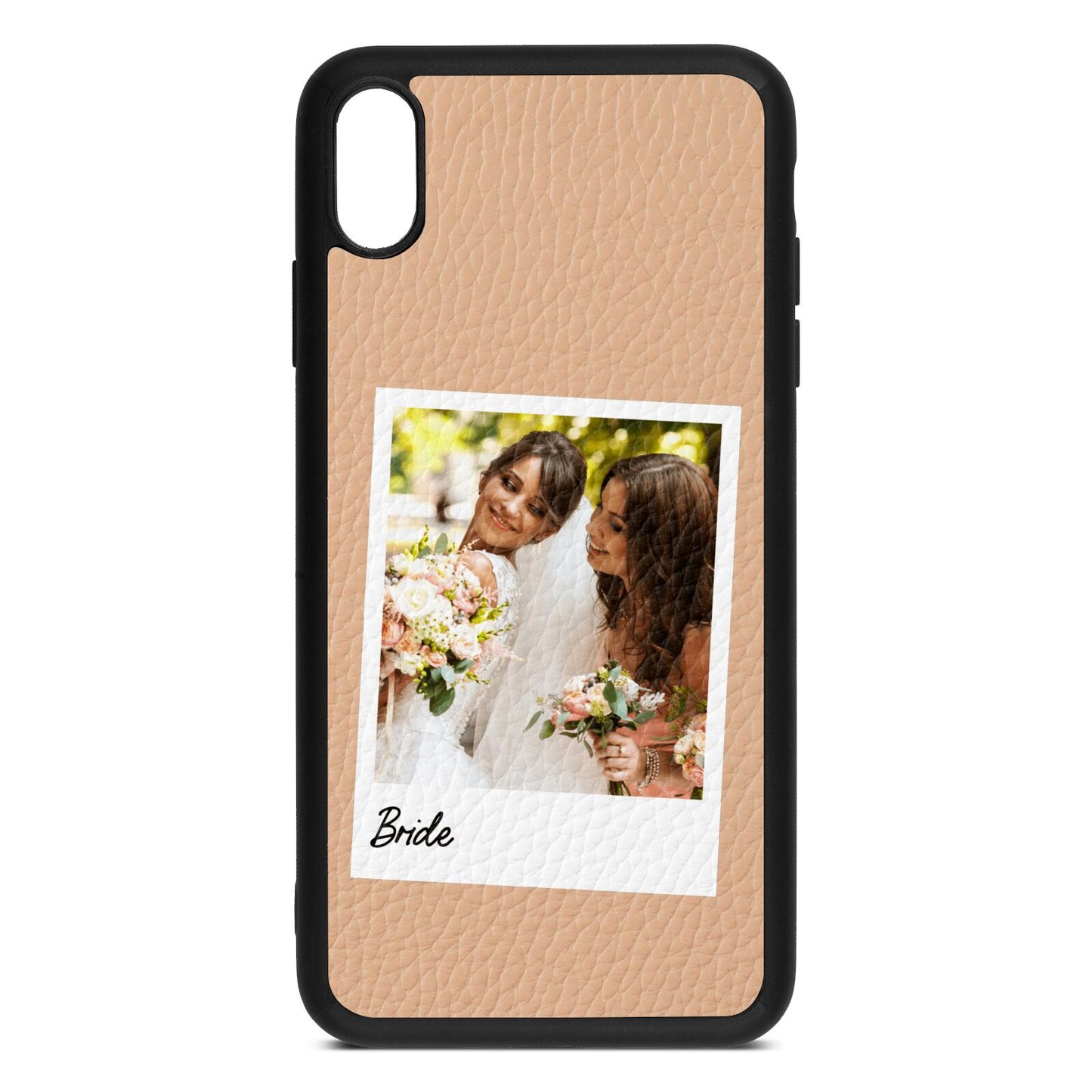 Bridal Photo Nude Pebble Leather iPhone Xs Max Case