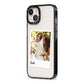 Bridal Photo iPhone 13 Black Impact Case Side Angle on Silver phone