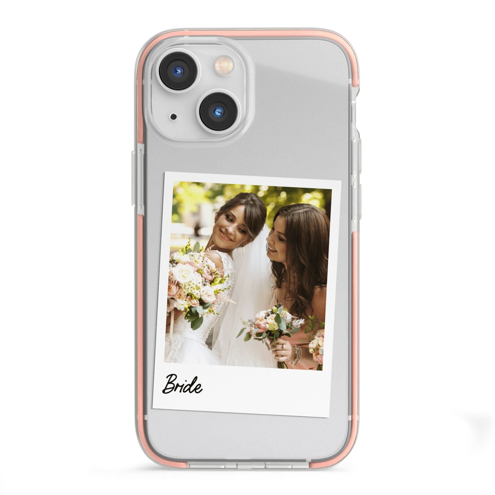 Bridal Photo iPhone 13 Mini TPU Impact Case with Pink Edges