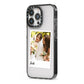 Bridal Photo iPhone 13 Pro Black Impact Case Side Angle on Silver phone