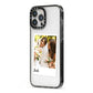 Bridal Photo iPhone 13 Pro Max Black Impact Case Side Angle on Silver phone
