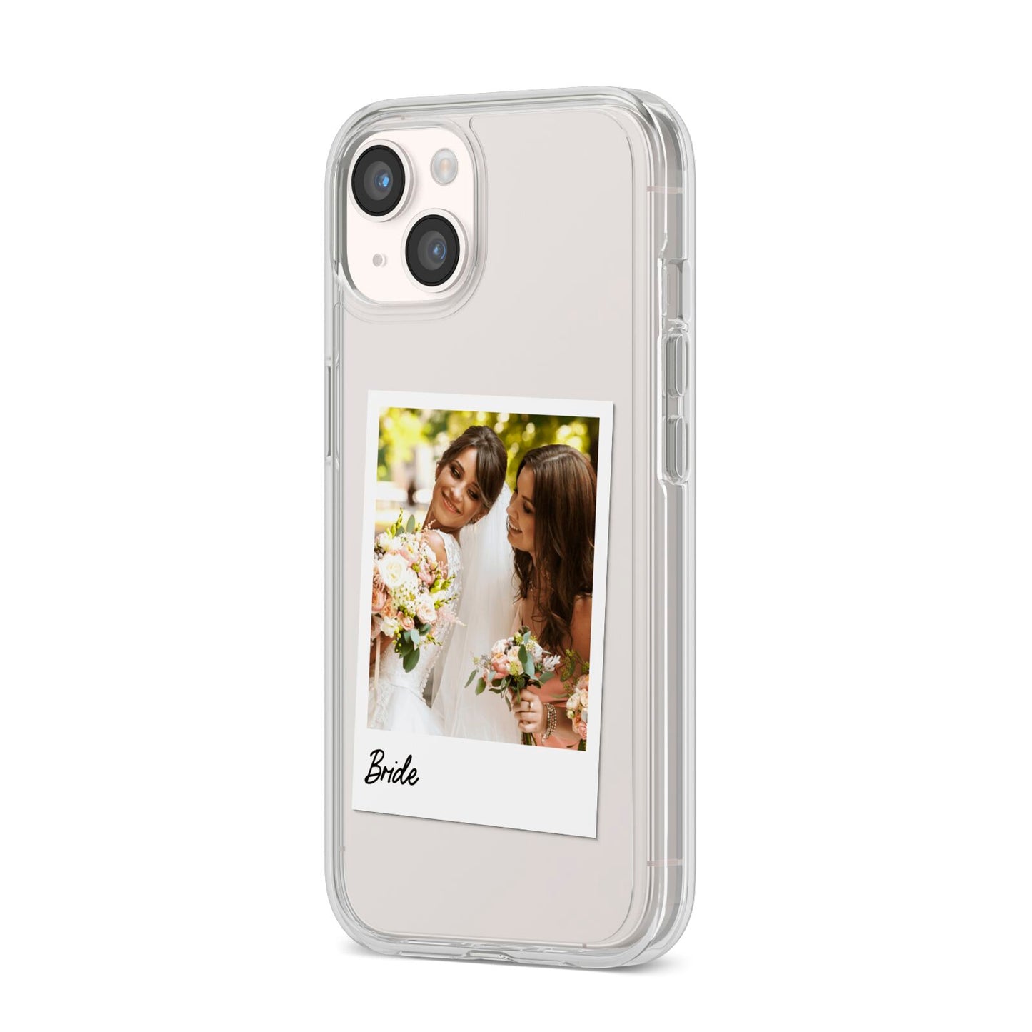Bridal Photo iPhone 14 Clear Tough Case Starlight Angled Image