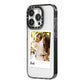 Bridal Photo iPhone 14 Pro Black Impact Case Side Angle on Silver phone