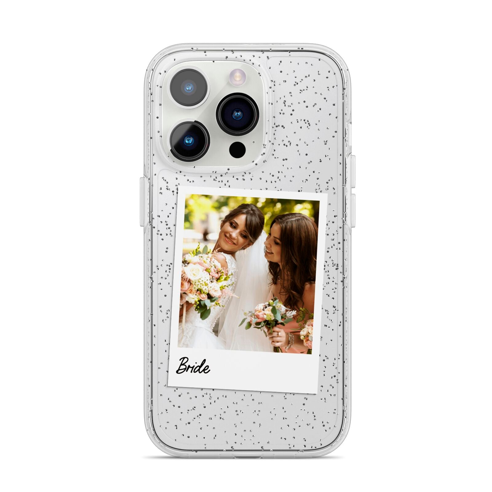 Bridal Photo iPhone 14 Pro Glitter Tough Case Silver