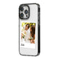 Bridal Photo iPhone 14 Pro Max Black Impact Case Side Angle on Silver phone