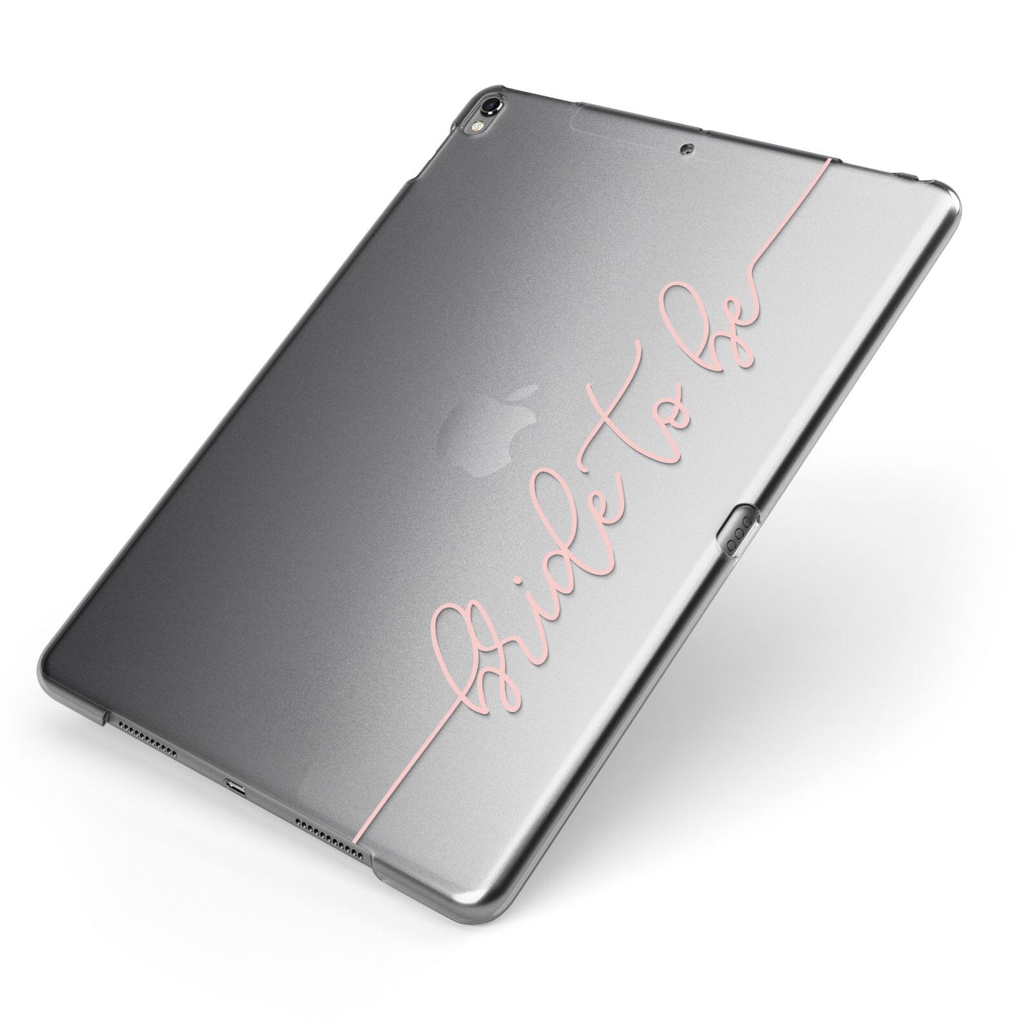 Bride To Be Apple iPad Case on Grey iPad Side View