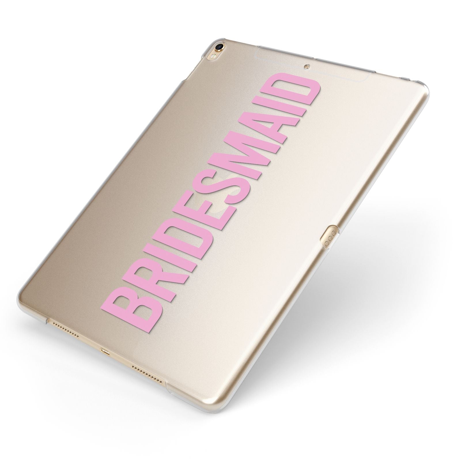 Bridesmaid Apple iPad Case on Gold iPad Side View