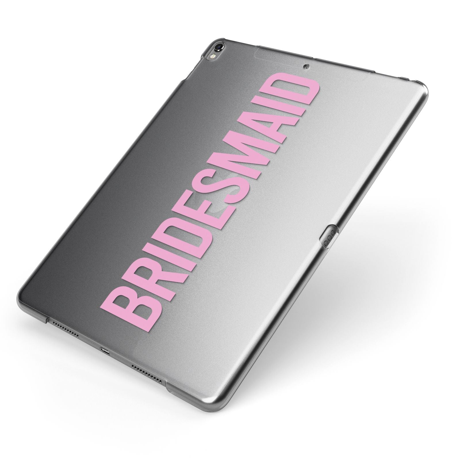 Bridesmaid Apple iPad Case on Grey iPad Side View
