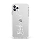 Bridesmaid Personalised Apple iPhone 11 Pro Max in Silver with White Impact Case