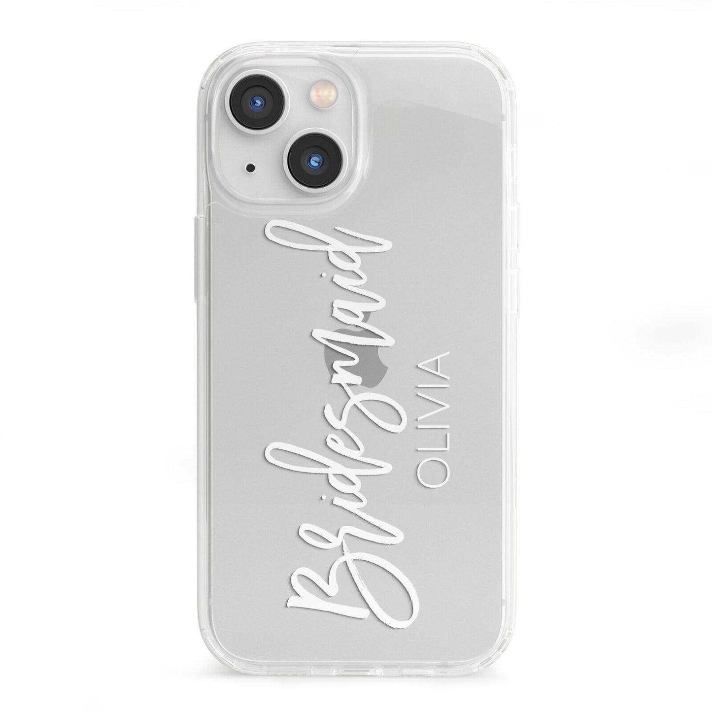 Bridesmaid Personalised iPhone 13 Mini Clear Bumper Case