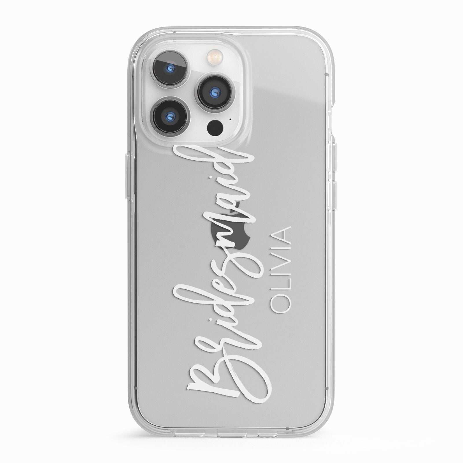 Bridesmaid Personalised iPhone 13 Pro TPU Impact Case with White Edges