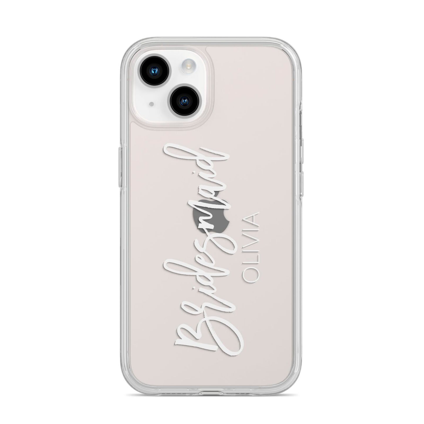 Bridesmaid Personalised iPhone 14 Clear Tough Case Starlight