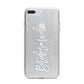 Bridesmaid Personalised iPhone 7 Plus Bumper Case on Silver iPhone