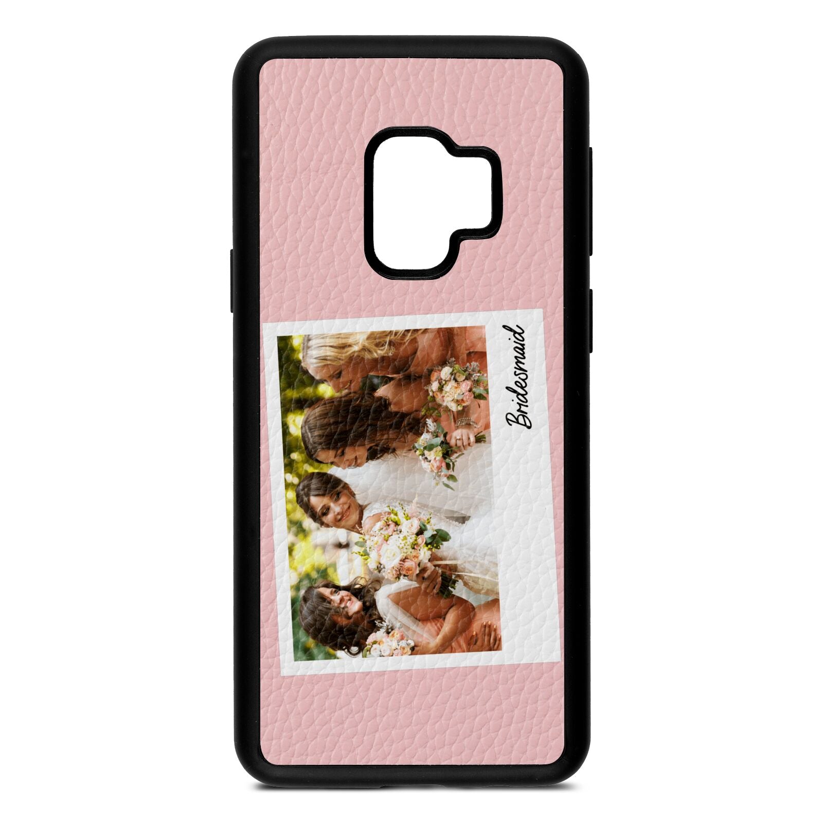 Bridesmaid Photo Pink Pebble Leather Samsung S9 Case