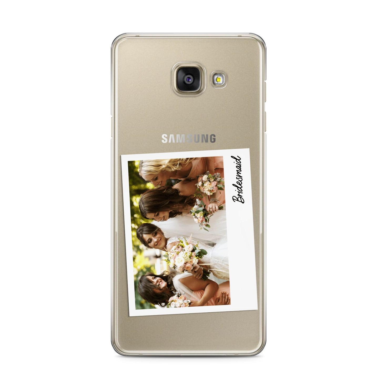 Bridesmaid Photo Samsung Galaxy A3 2016 Case on gold phone