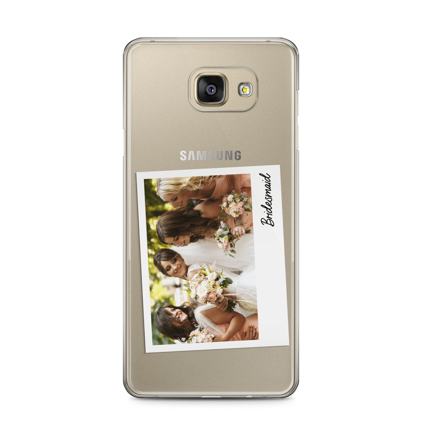 Bridesmaid Photo Samsung Galaxy A5 2016 Case on gold phone