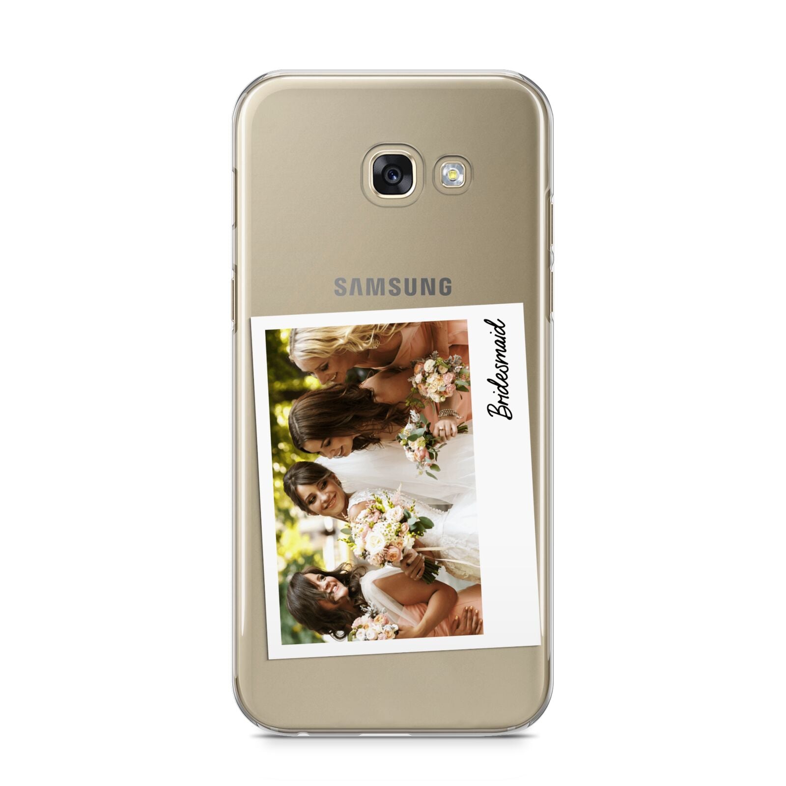 Bridesmaid Photo Samsung Galaxy A5 2017 Case on gold phone