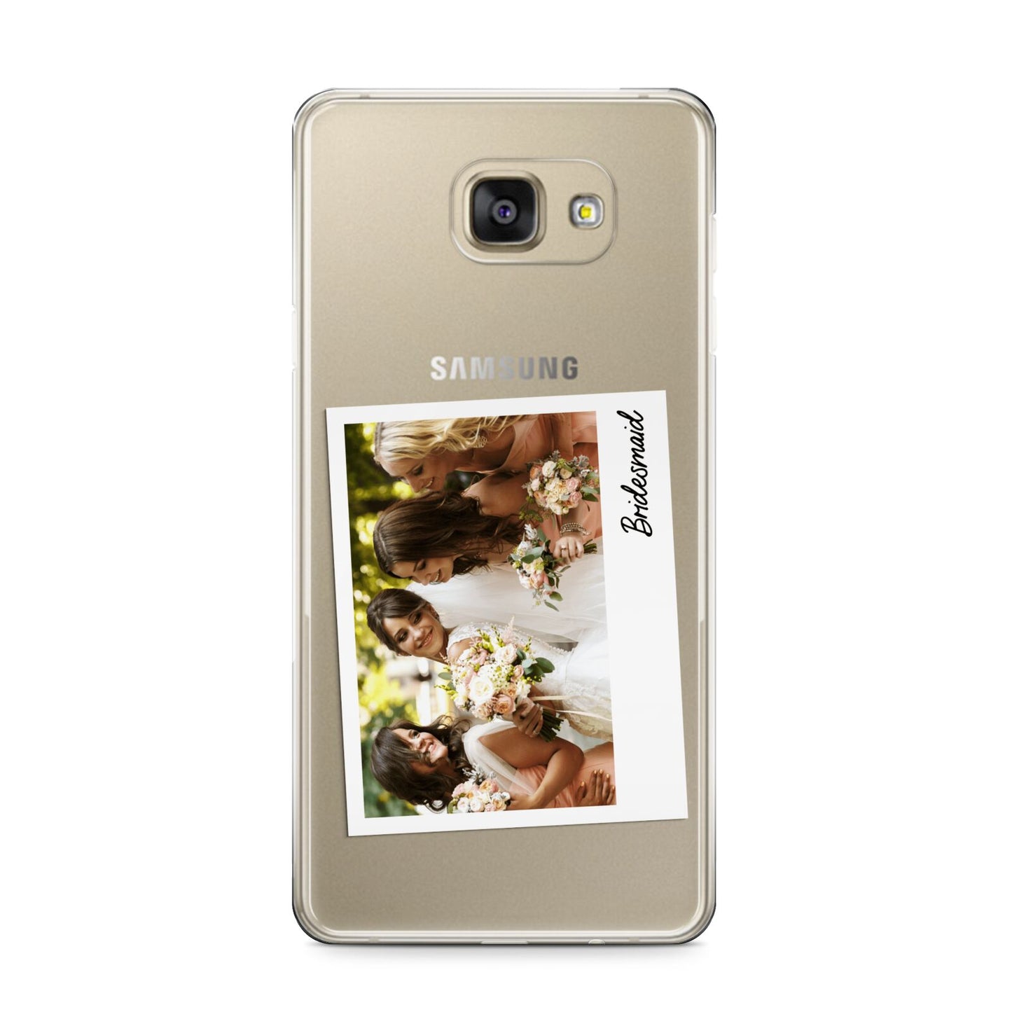 Bridesmaid Photo Samsung Galaxy A9 2016 Case on gold phone