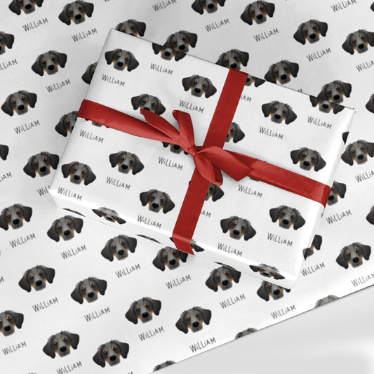 Brittany Icon with Name Custom Wrapping Paper