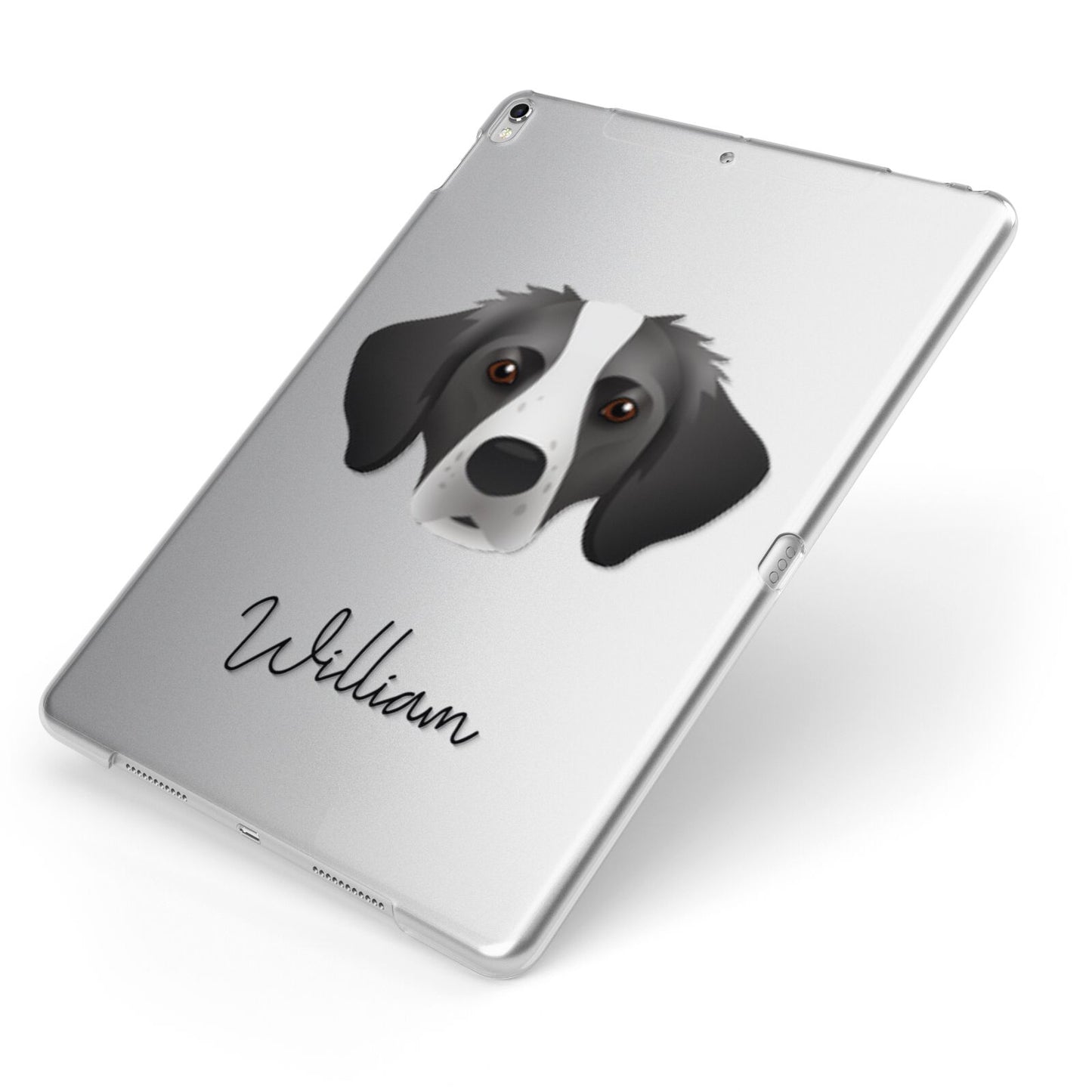 Brittany Personalised Apple iPad Case on Silver iPad Side View