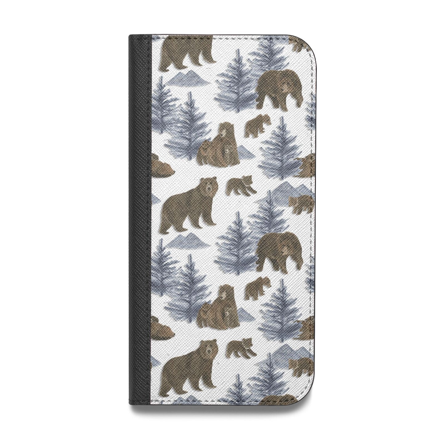 Brown Bear Vegan Leather Flip Samsung Case