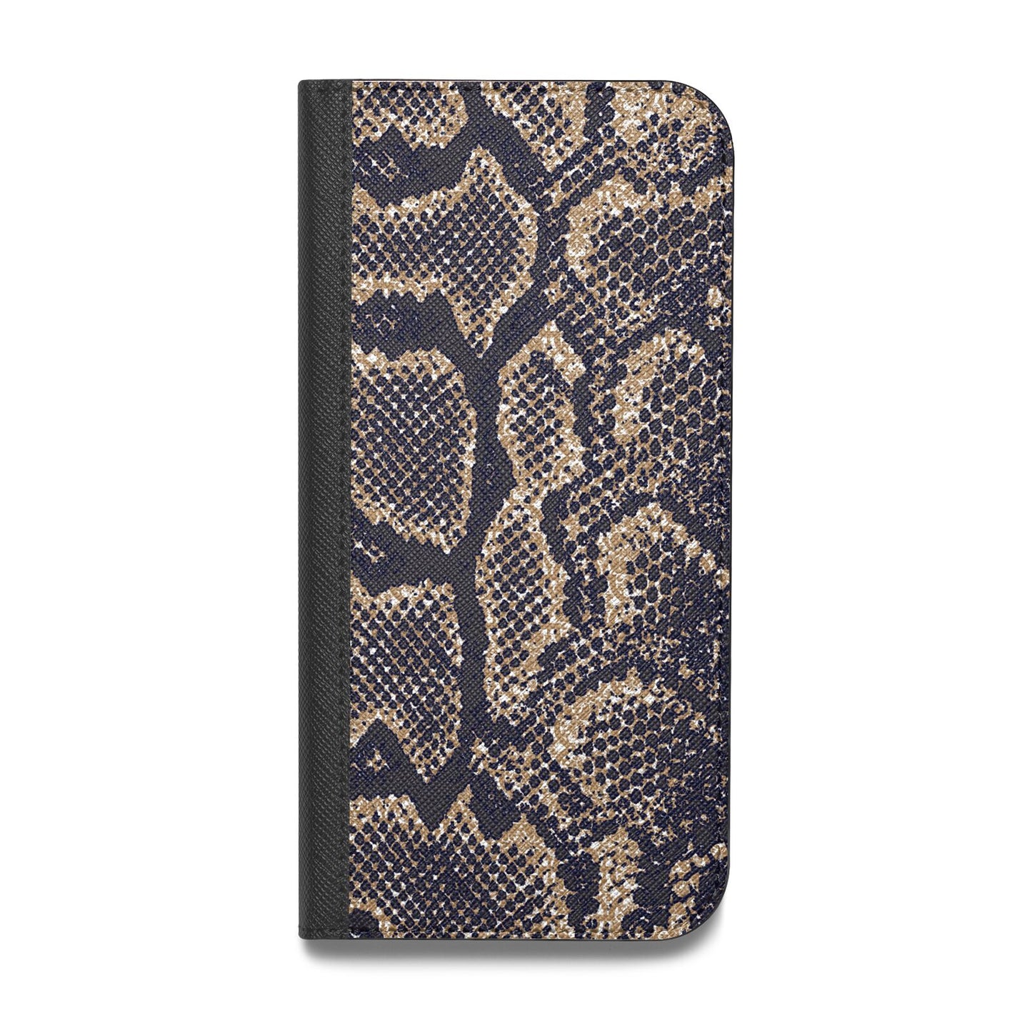 Brown Snakeskin Vegan Leather Flip Samsung Case