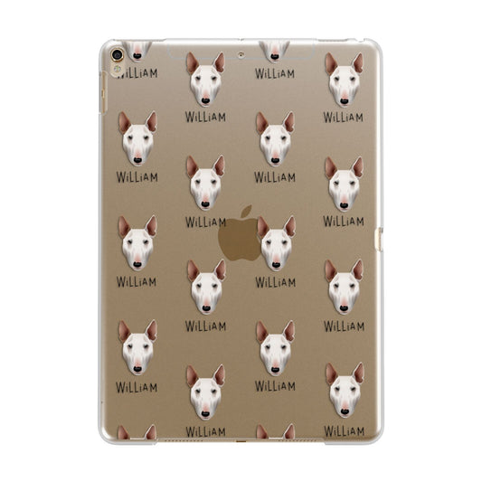 Bull Terrier Icon with Name Apple iPad Gold Case